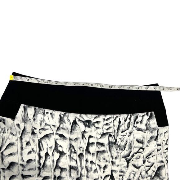 Helmut Lang Skirt Strata Print Pockets White Black Linen Blend Mini Women's 8 - Picture 6 of 12